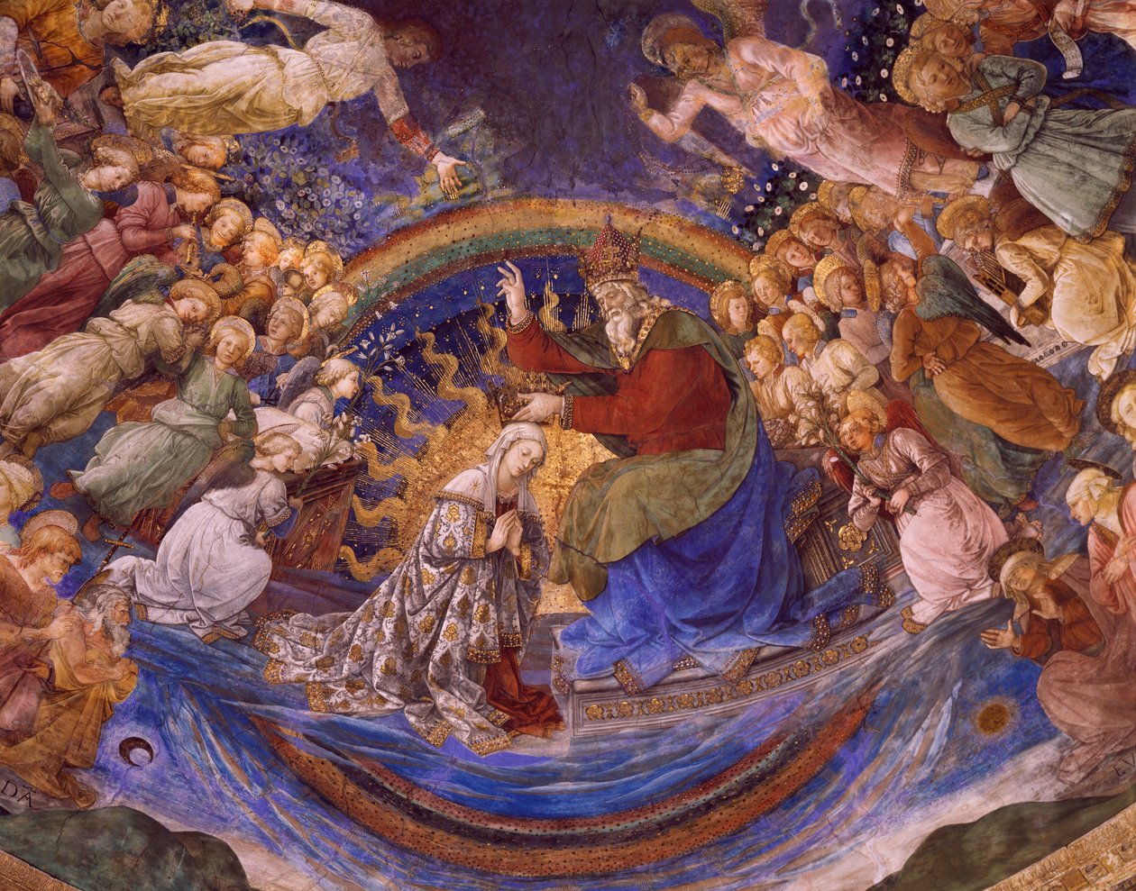 Koronacja Matki Boskiej, fragment z cyklu Życie Dziewicy autorstwa Fra Filippo Lippi