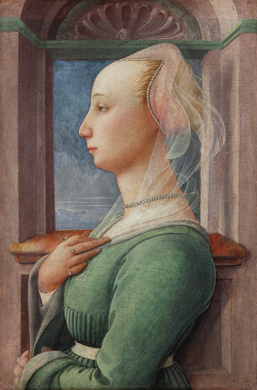 Portret profilowy młodej kobiety autorstwa Fra Filippo Lippi