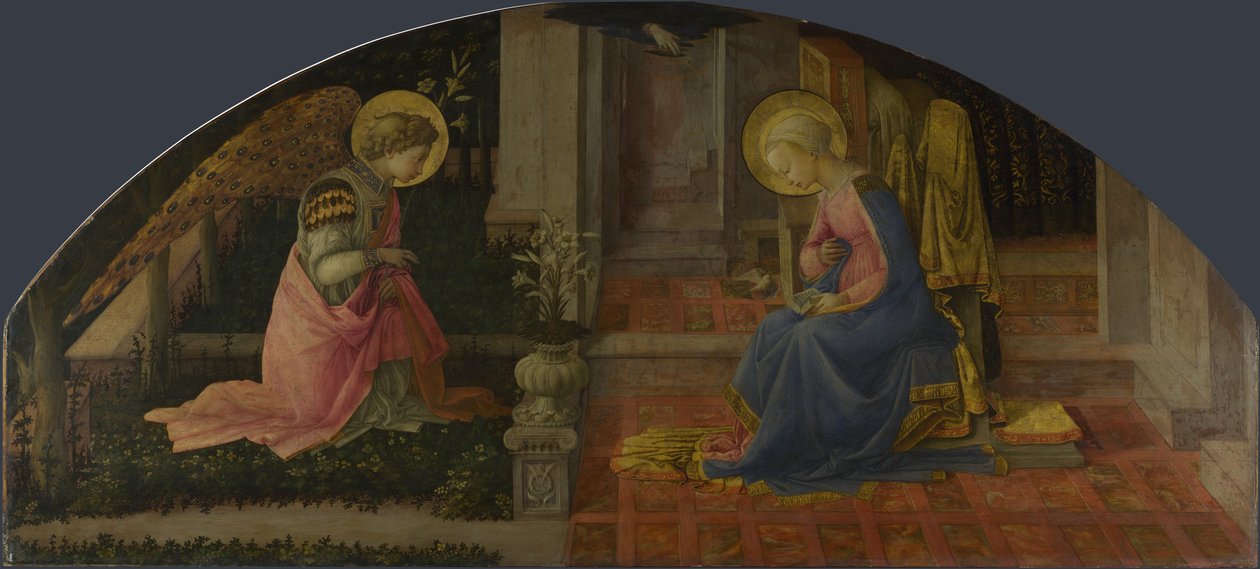 Panel Zwiastowania Medici, ok. godz. 1450 autorstwa Fra Filippo Lippi