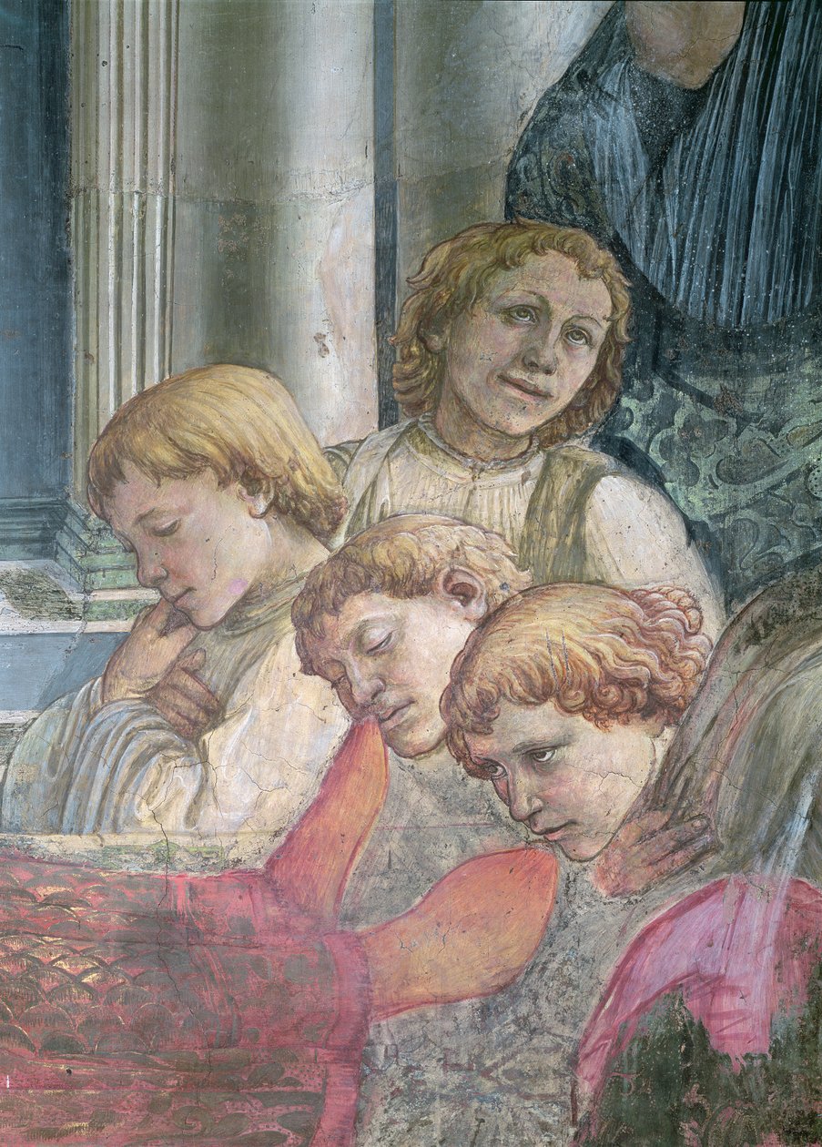 Szczepana, szczegóły dotyczące chórzystów, 1452-66 fresk patrz także 63780 & 63782 autorstwa Fra Filippo Lippi