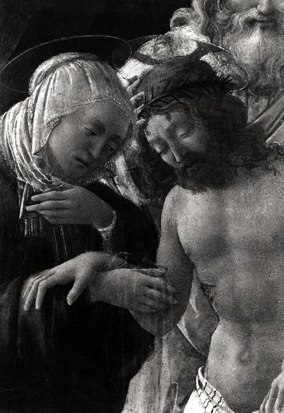 Złożenie do grobu, szczegół Dziewicy i Chrystusa autorstwa Fra Filippo Lippi