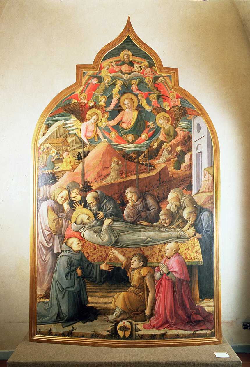 Pogrzeb św. Hieronima, 1450-60 autorstwa Fra Filippo Lippi
