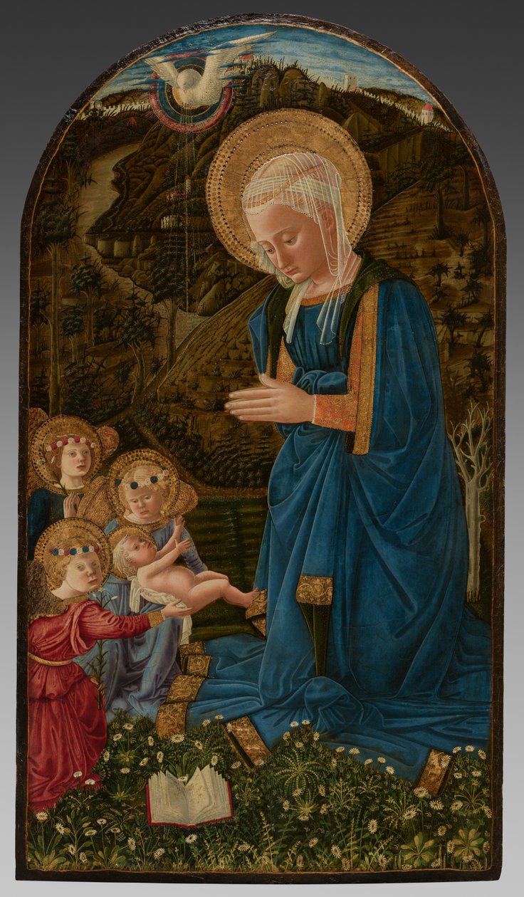 Matka Boska z Dzieciątkiem i aniołami autorstwa Fra Filippo Lippi