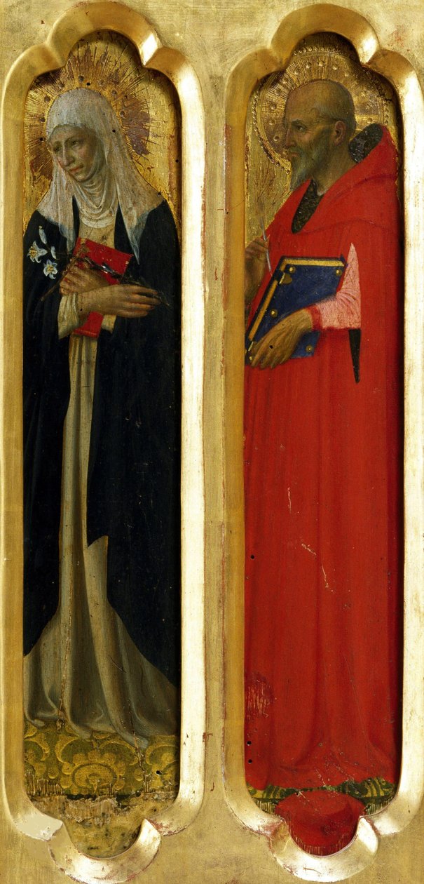 Święta Katarzyna ze Sieny i św. Hieronima Z Ołtarza Perugii, ok. 1437. autorstwa Fra Giovanni Angelico da Fiesole