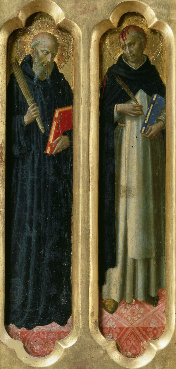 Święci Benedykt i Piotr Męczennik Z Ołtarza Perugii, ok. 1437. autorstwa Fra Giovanni Angelico da Fiesole