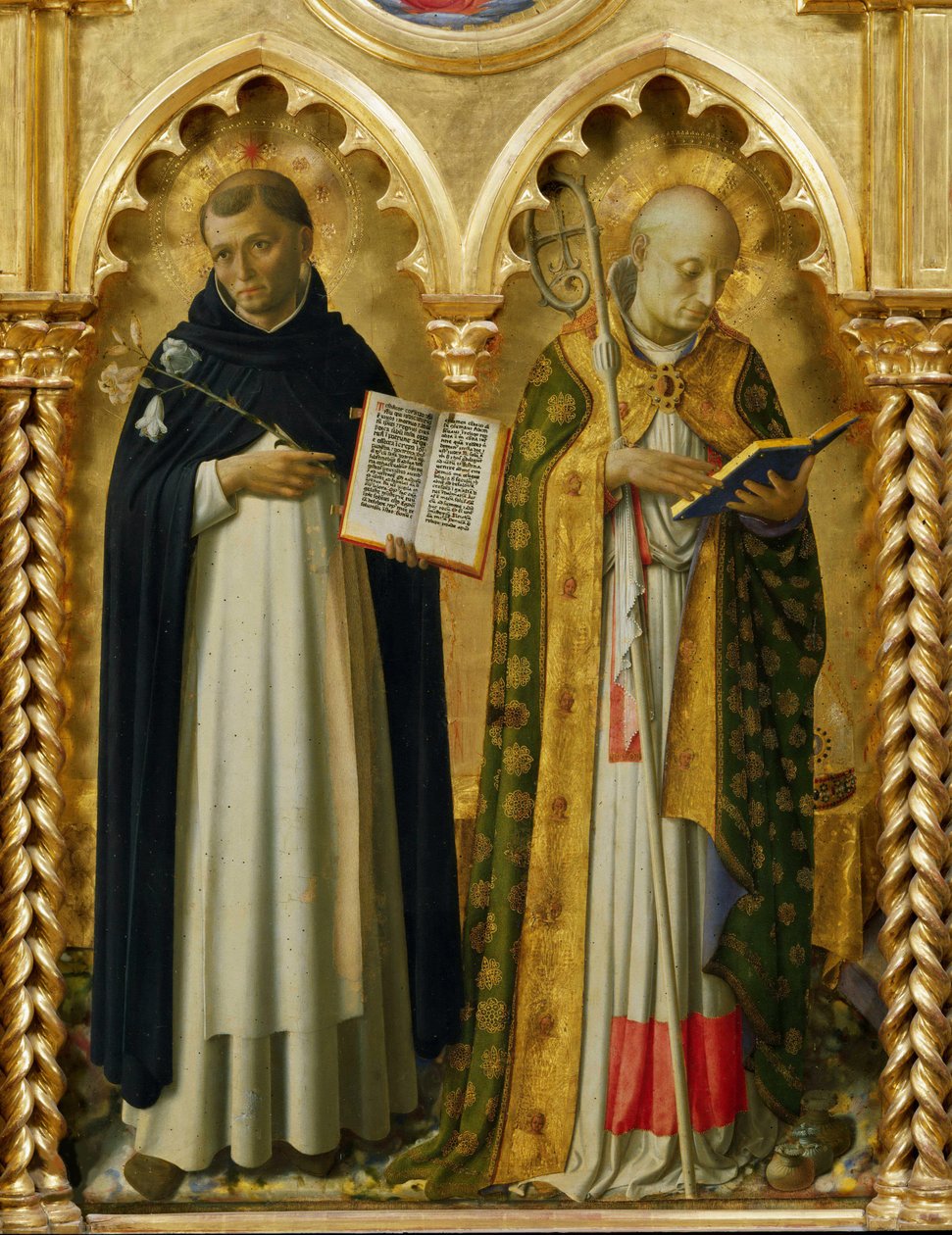 Święci Dominik i Mikołaj z Bari Z Ołtarza Perugii, ok. 1437. autorstwa Fra Giovanni Angelico da Fiesole