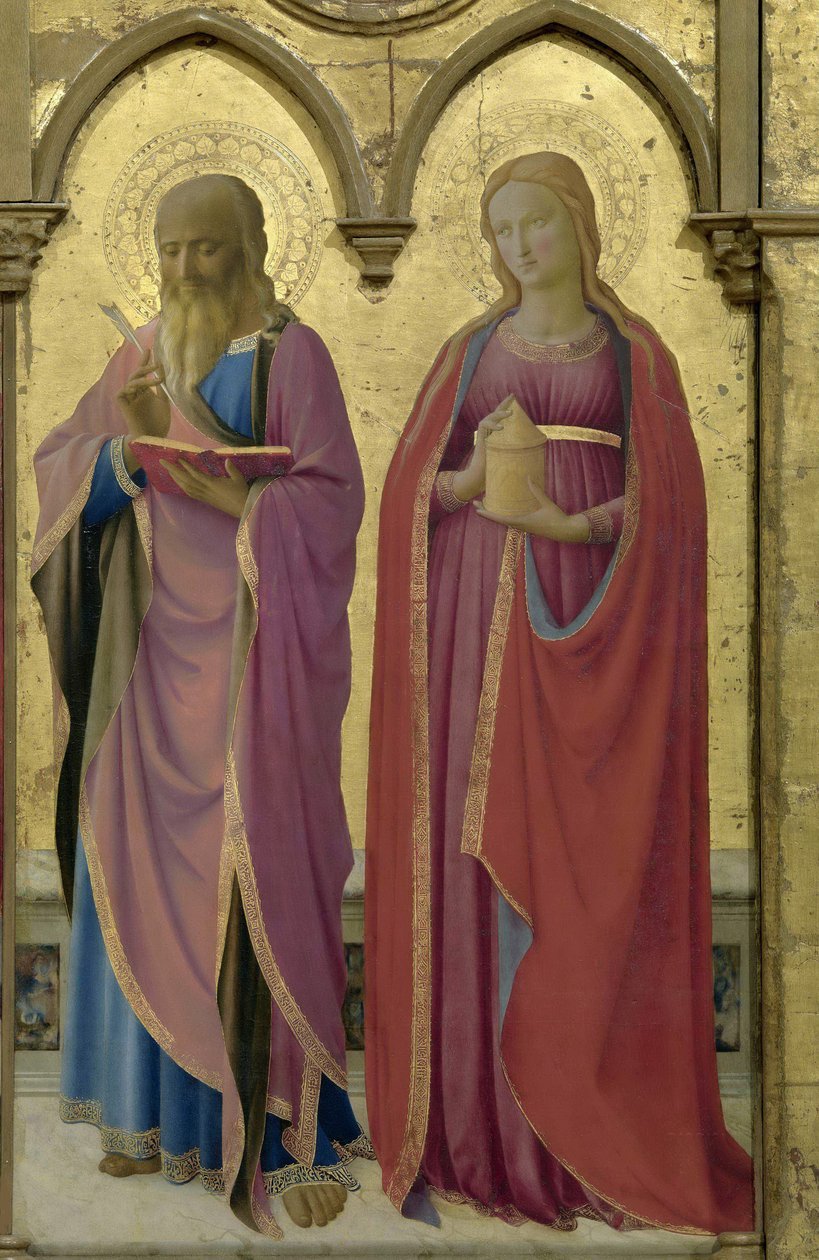 Święci Mateusz i Maria Magdalena. Poliptyk Cortona, ok. 1437. autorstwa Fra Giovanni Angelico da Fiesole