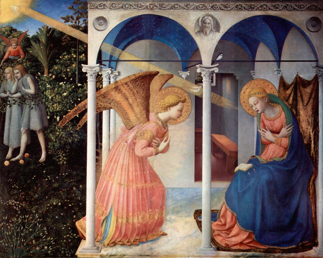 Zwiastowanie”, 1430-1432. autorstwa Fra Giovanni Angelico da Fiesole