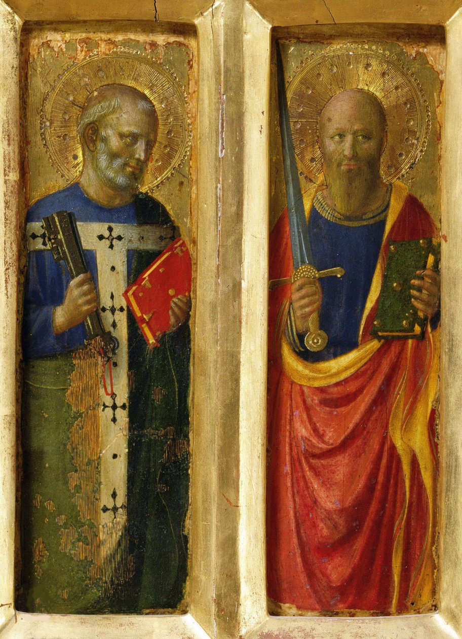 Apostołowie Piotr i Paweł Z Ołtarza Perugii, ok. 1437. autorstwa Fra Giovanni Angelico da Fiesole