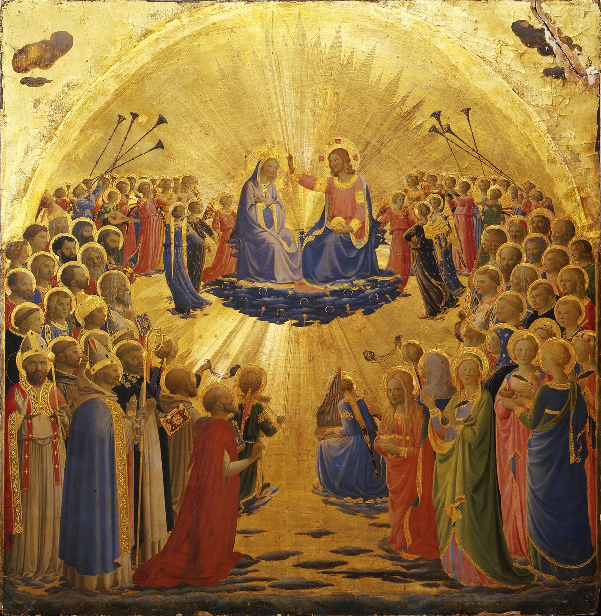 Koronacja Dziewicy, 1434-1435 autorstwa Fra Giovanni Angelico da Fiesole