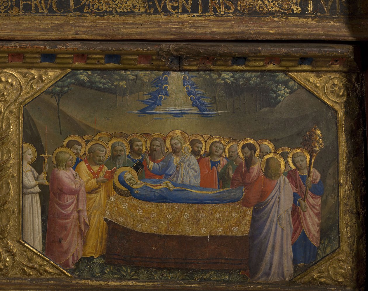 Śmierć Dziewicy Retabulum Zwiastowania z 5 scenami Predelli, 1430-1432 autorstwa Fra Giovanni Angelico da Fiesole