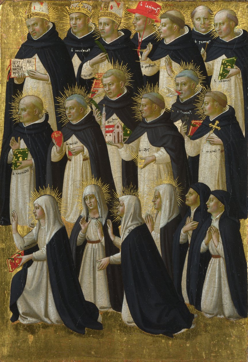 Dominikański Błogosławiony Panel z Ołtarza Fiesole San Domenico, ok. 1930 r. 1423-1424 autorstwa Fra Giovanni Angelico da Fiesole