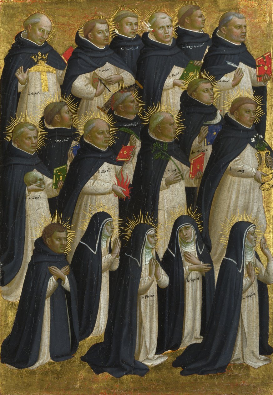 Dominikański Błogosławiony Panel z Ołtarza Fiesole San Domenico, ok. 1930 r. 1423-1424 autorstwa Fra Giovanni Angelico da Fiesole