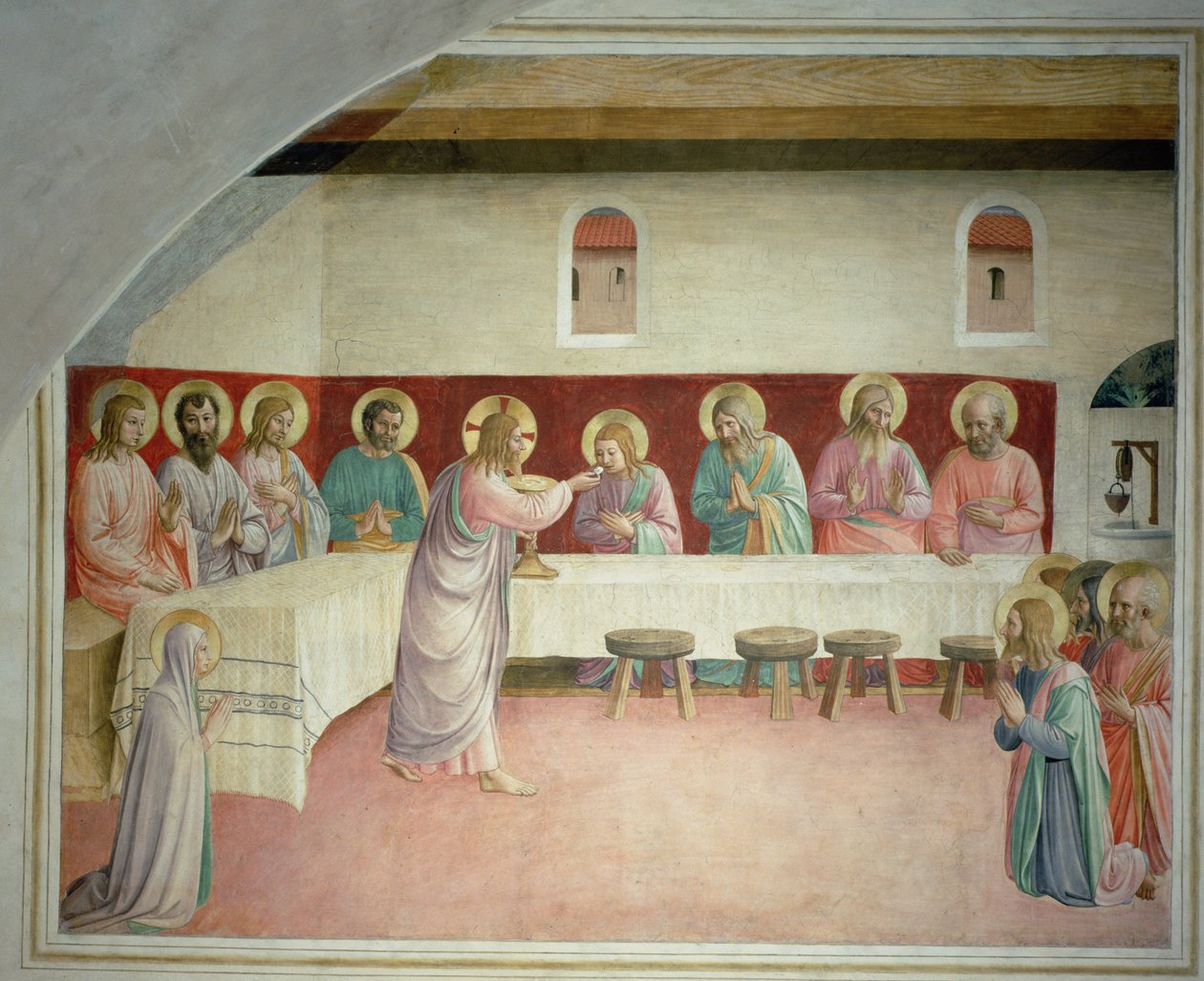 Komunia Święta i Ostatnia Wieczerza autorstwa Fra Giovanni Angelico da Fiesole