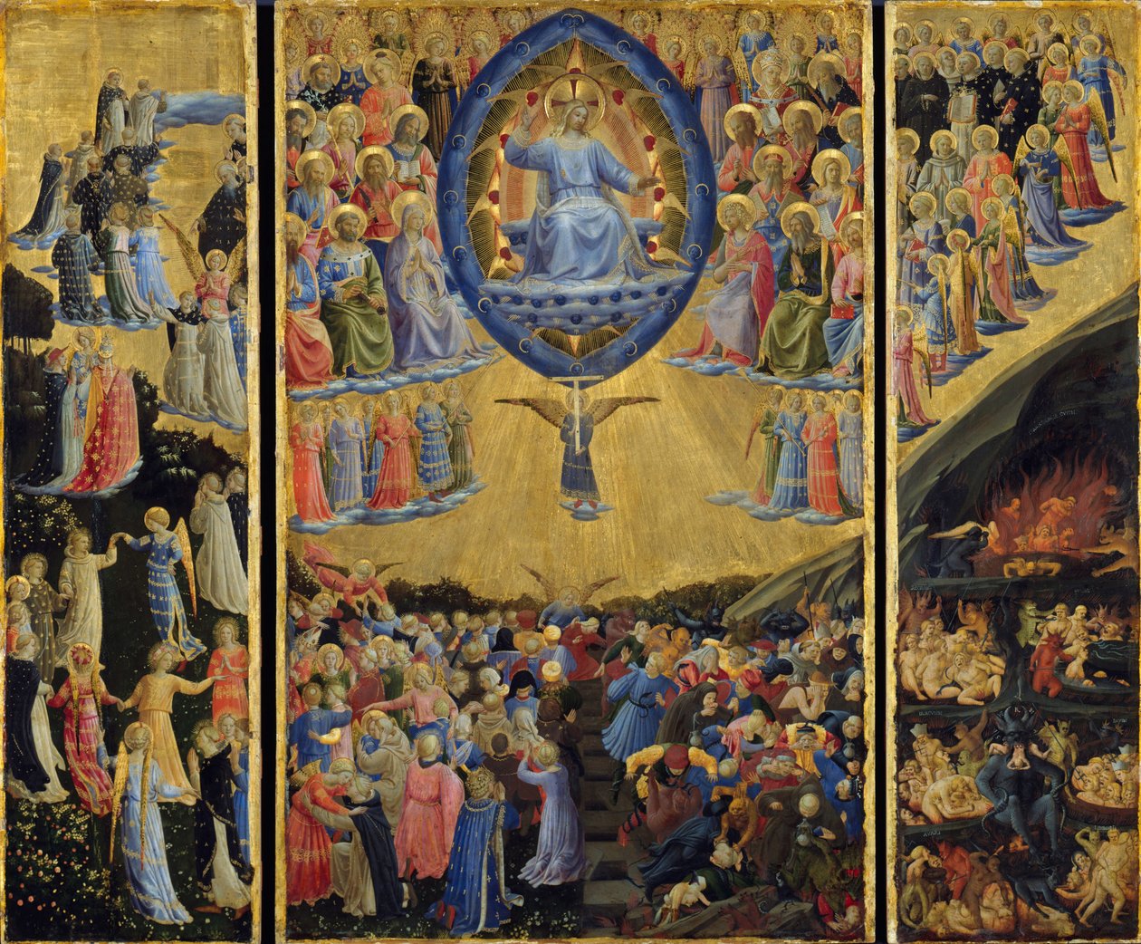 Skrzydlaty Ołtarz Sądu Ostatecznego, początek XV wieku. autorstwa Fra Giovanni Angelico da Fiesole