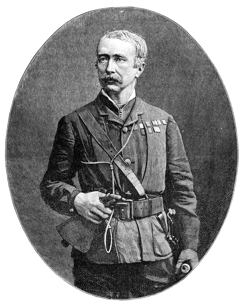 Granat Joseph Wolseley, 1. wicehrabia Wolseley, urodzony w Irlandii żołnierz brytyjski, 1900. autorstwa Fradelle and Young