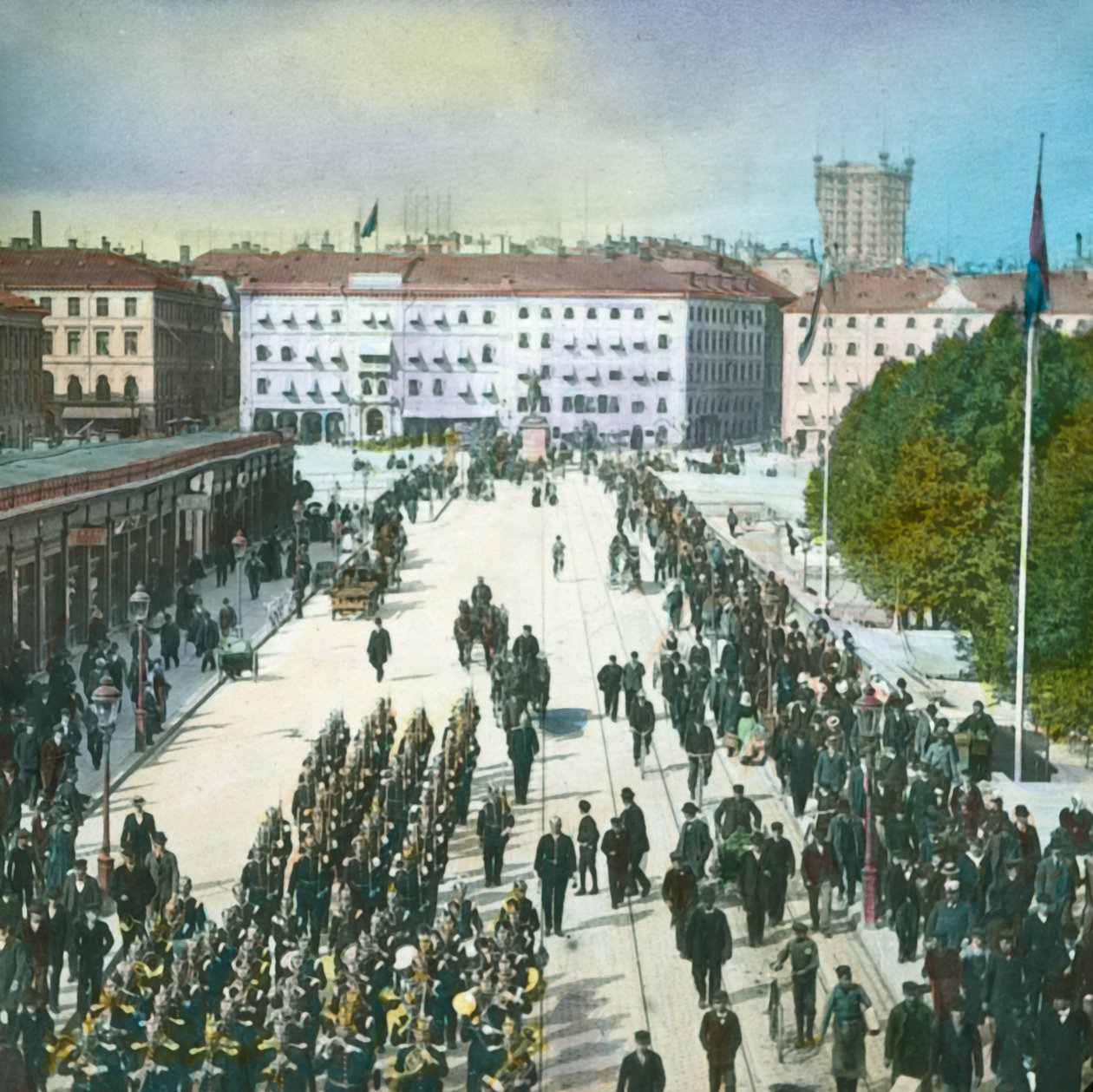 Widok z Pałacu, Sztokholm, Szwecja, koniec XIX-początek XX wieku. autorstwa Fradelle and Young