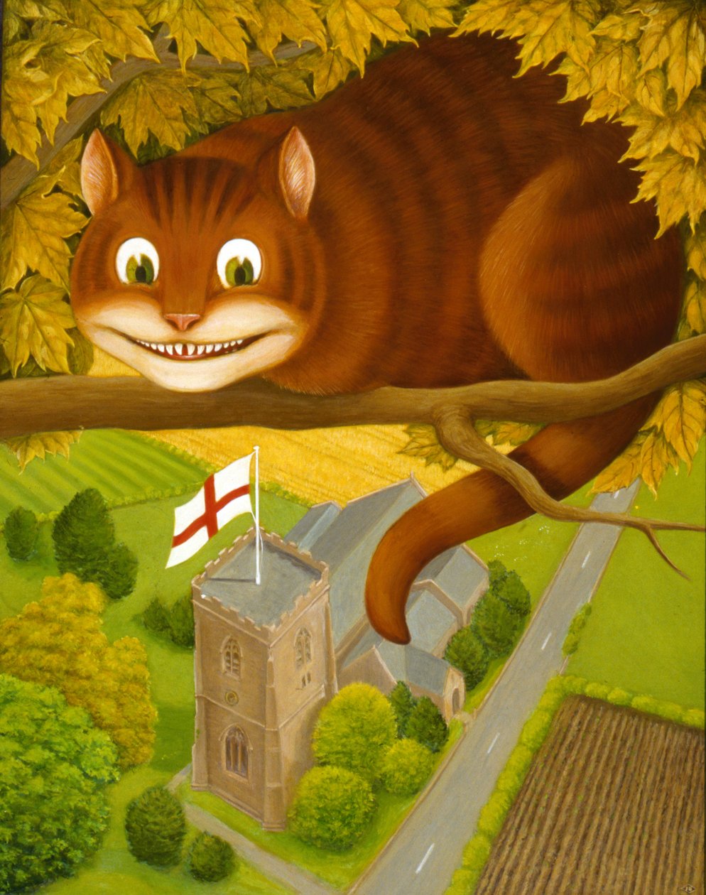 Kot z Cheshire w Daresbury autorstwa Frances Broomfield