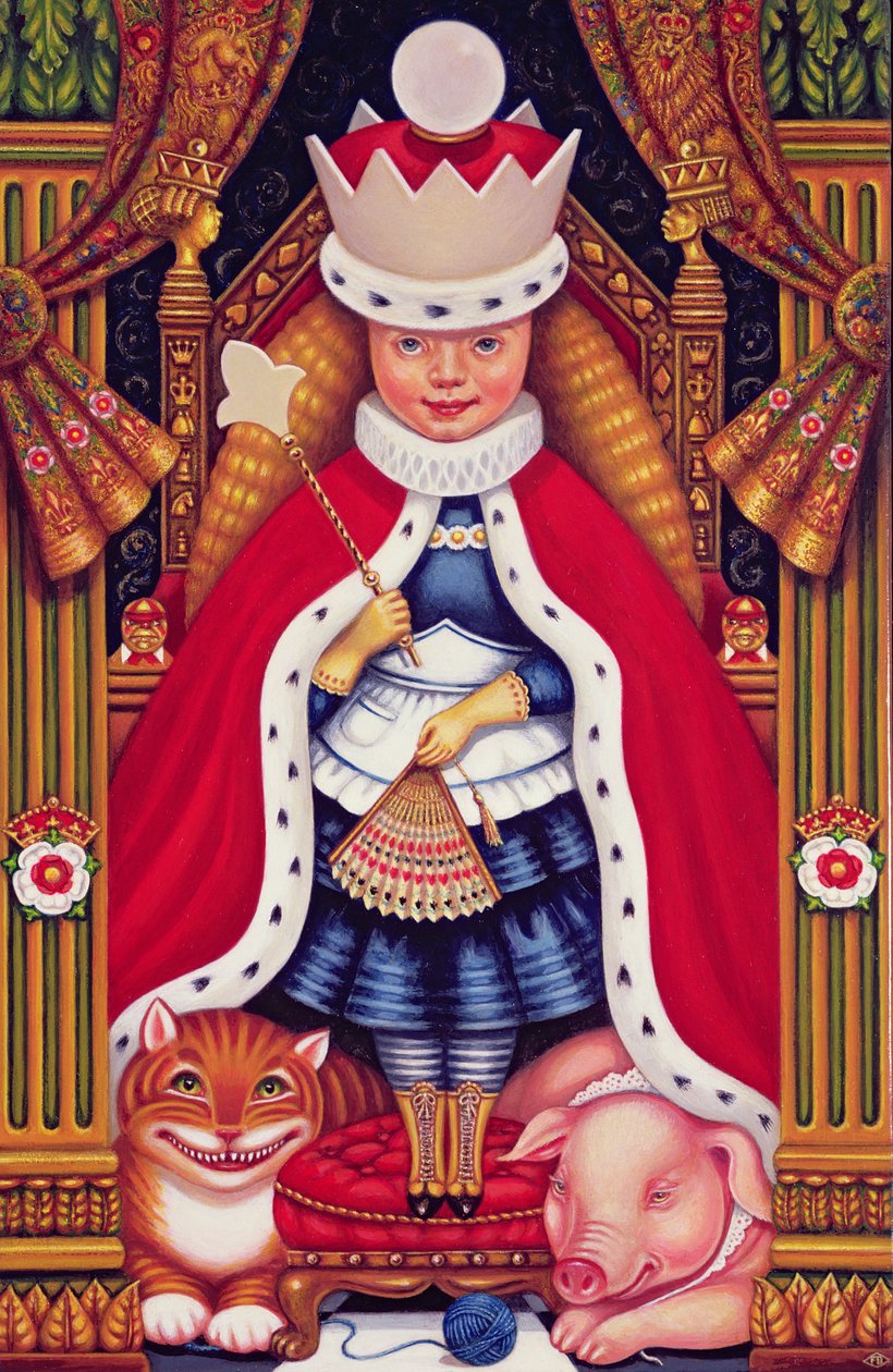 Queen Alice, 2008 (olej i tempera na panelu) autorstwa Frances Broomfield