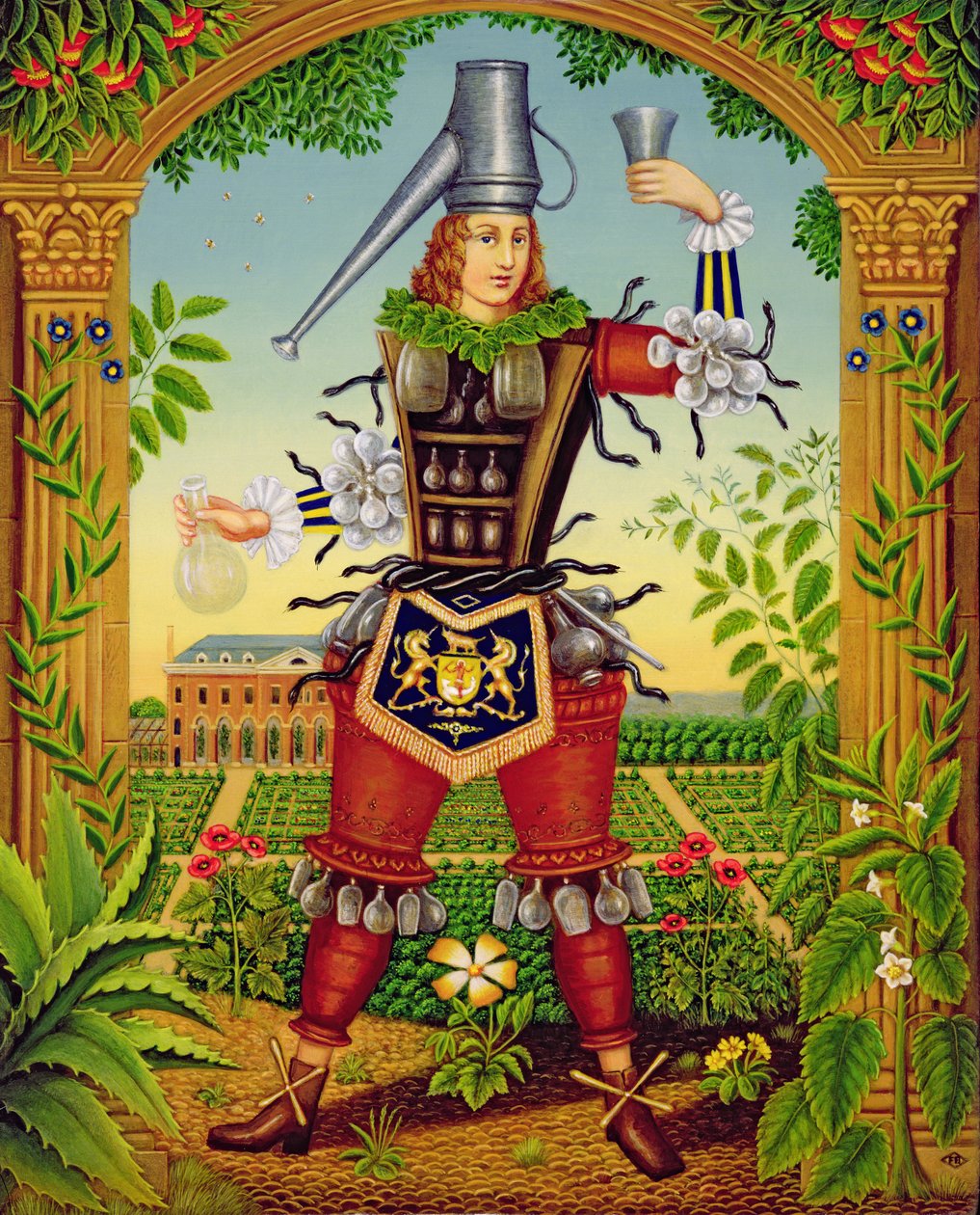 Chelsea Physic Garden, 1997 (olej i tempera na panelu) autorstwa Frances Broomfield