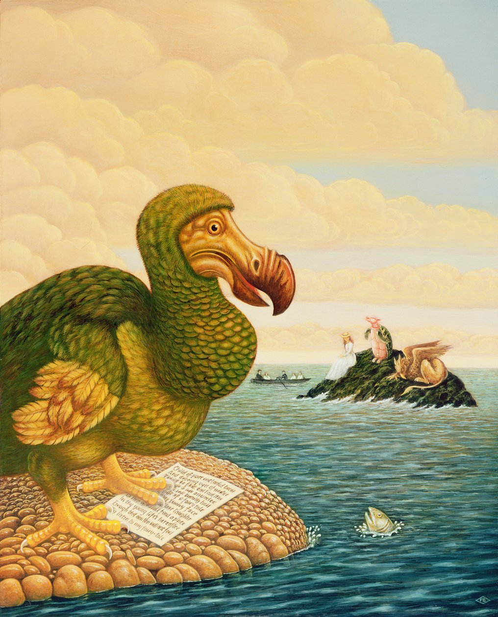 Dodo, 1993 (olej i tempera na panelu) autorstwa Frances Broomfield
