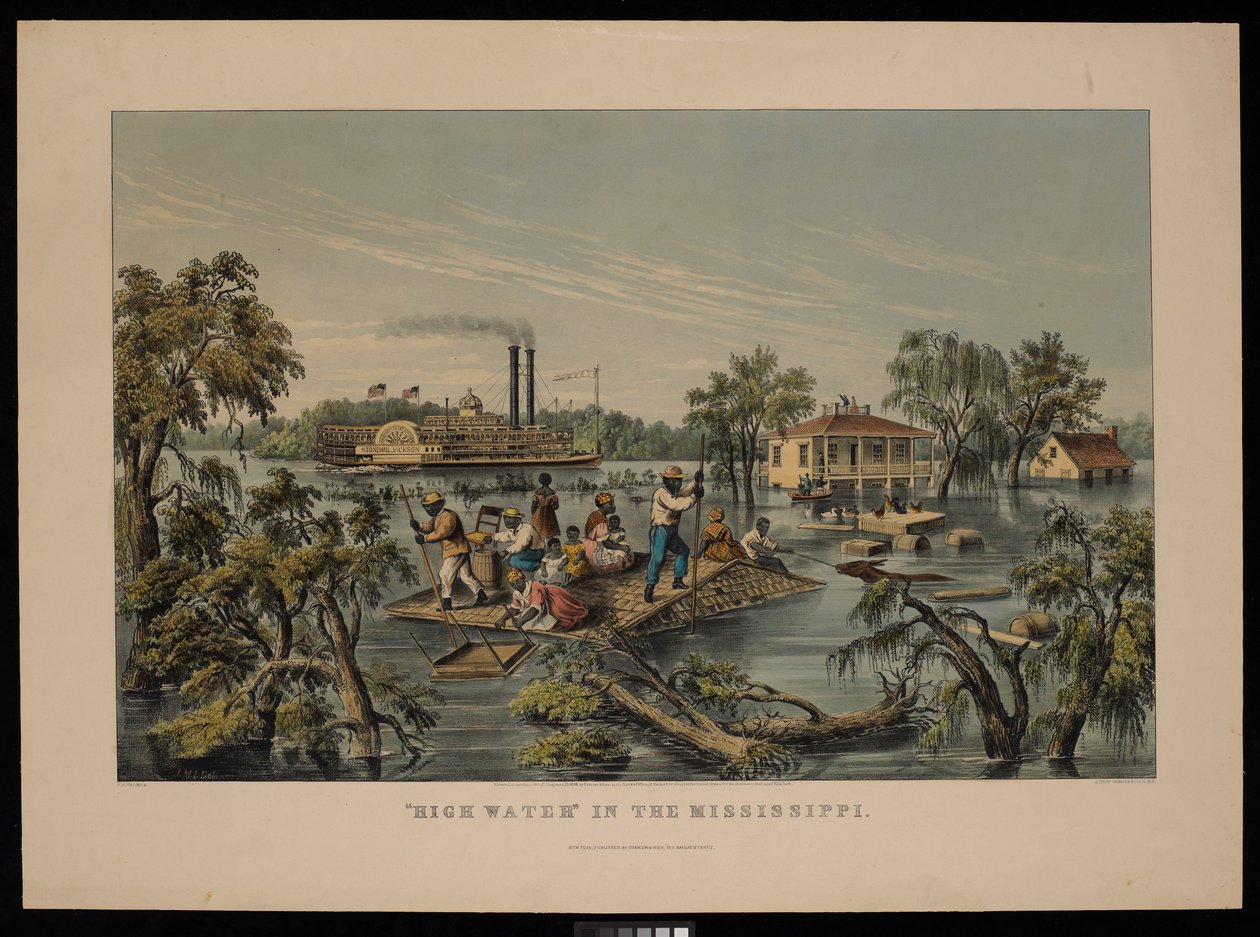 Wysoka woda w Mississippi autorstwa Frances Flora Bond (c.1812 76) Palmer