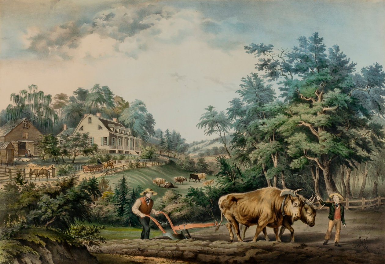 American Farm Scenes. nr 1. autorstwa Frances Flora Bond Palmer