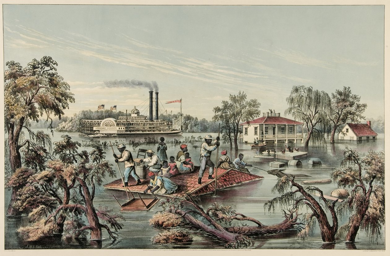 High Water w Missisipi, wyd. 1868 autorstwa Frances Flora Bond Palmer
