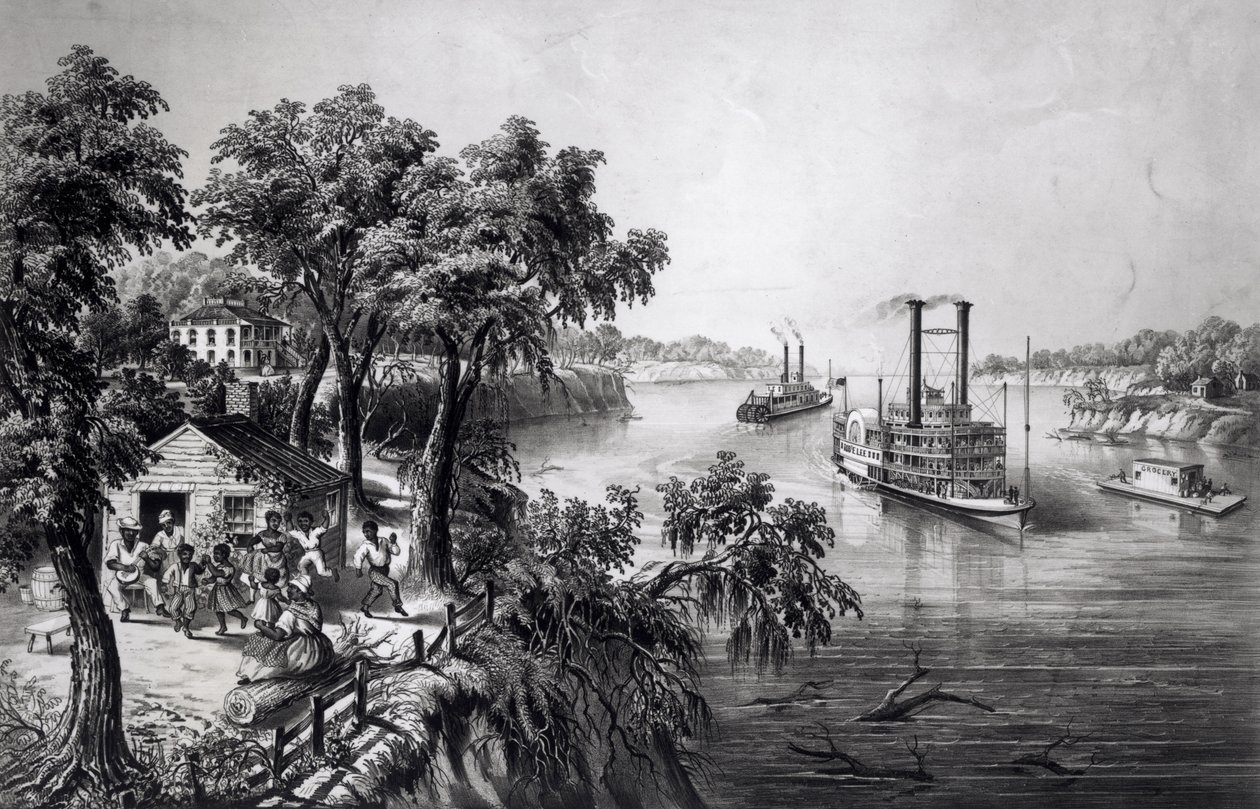 په مسیسپي کې ټیټ اوبه، پب. د کریر او ایوس لخوا، 1867 پولی autorstwa Frances Flora Bond Palmer
