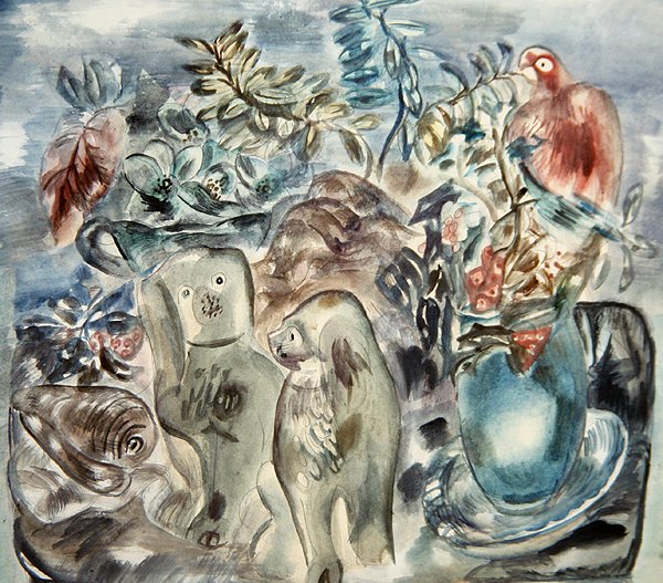 Układ, ok. 1935 (akwarela na ołówku na papierze) autorstwa Frances Hodgkins
