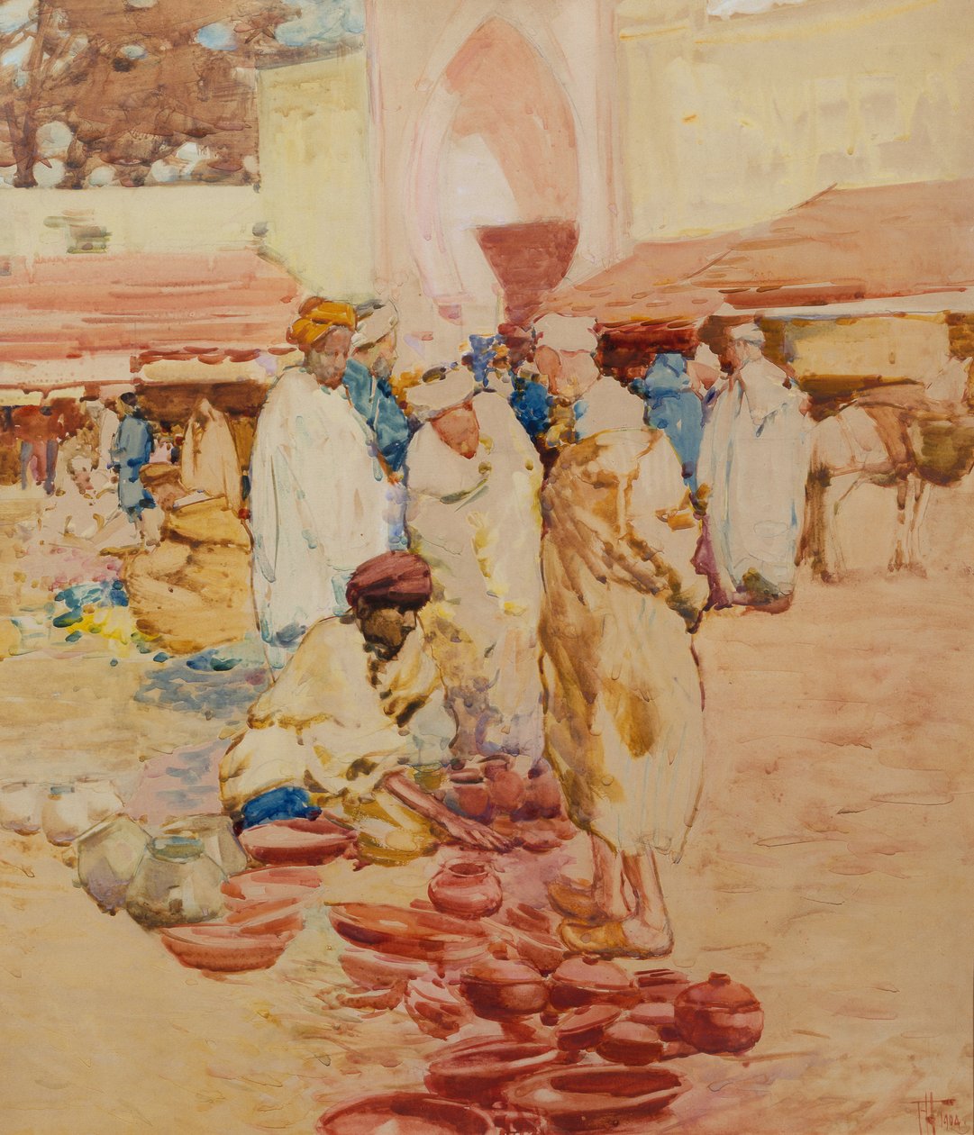 Rynek ceramiki, Tanger autorstwa Frances Hodgkins