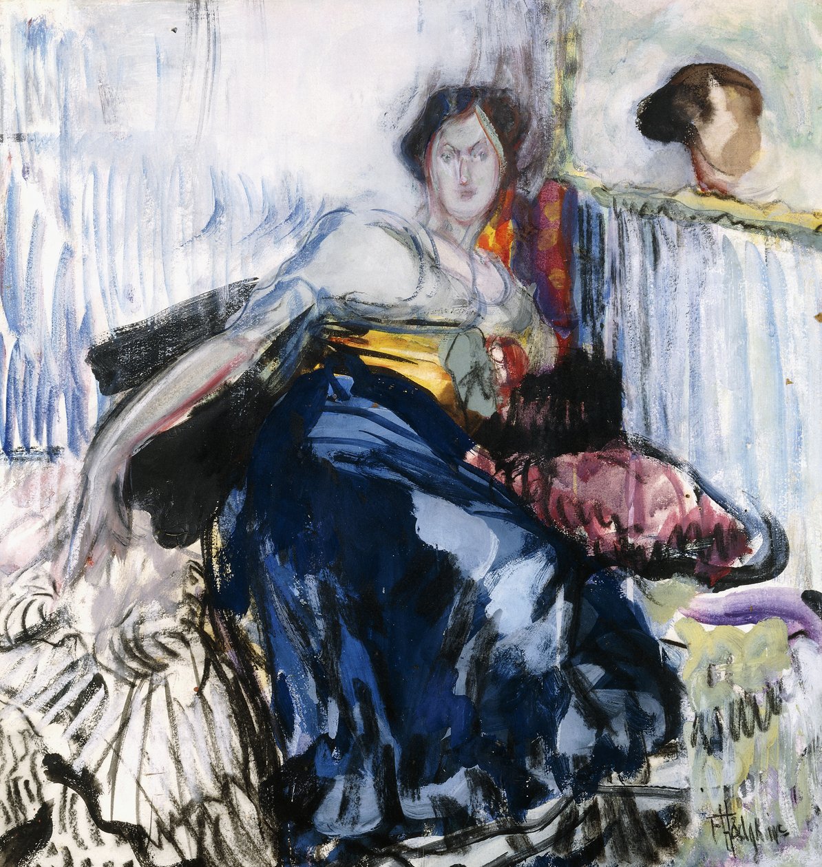 Leżąca kobieta autorstwa Frances Hodgkins