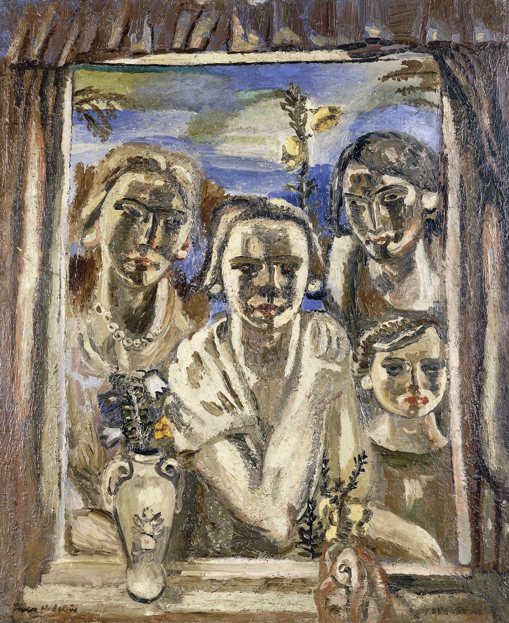 Rodzina, ok. 1926-1930 (olej na płótnie) autorstwa Frances Hodgkins