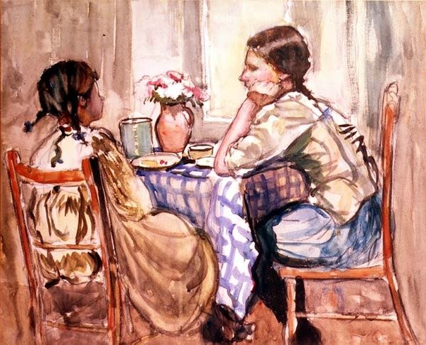 Posiłek (akwarela na papierze) autorstwa Frances Hodgkins