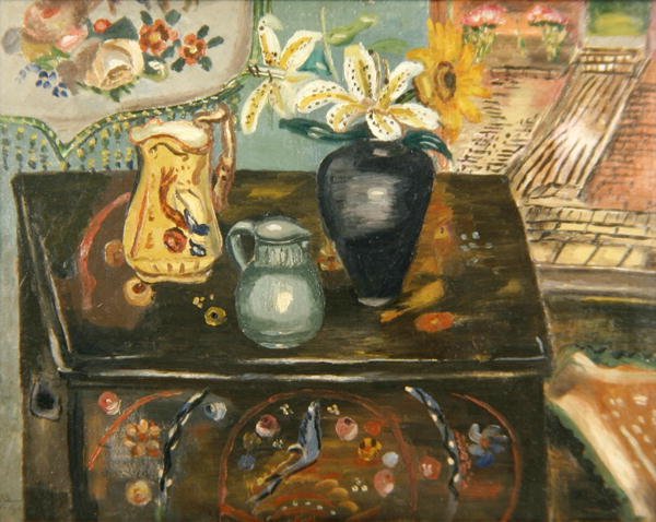 Malowana skrzynia (olej na panelu) autorstwa Frances Hodgkins