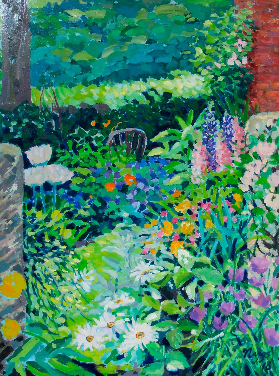 English Country Garden, 2018 (akryl na płótnie) autorstwa Frances Naggs