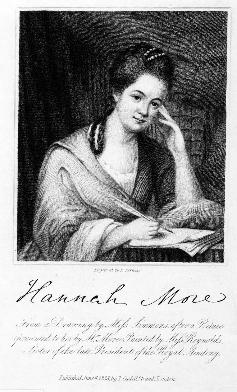 Hannah More, grawerowane przez Edwarda Scrivena, 1838 (grawerowanie) autorstwa Frances Reynolds