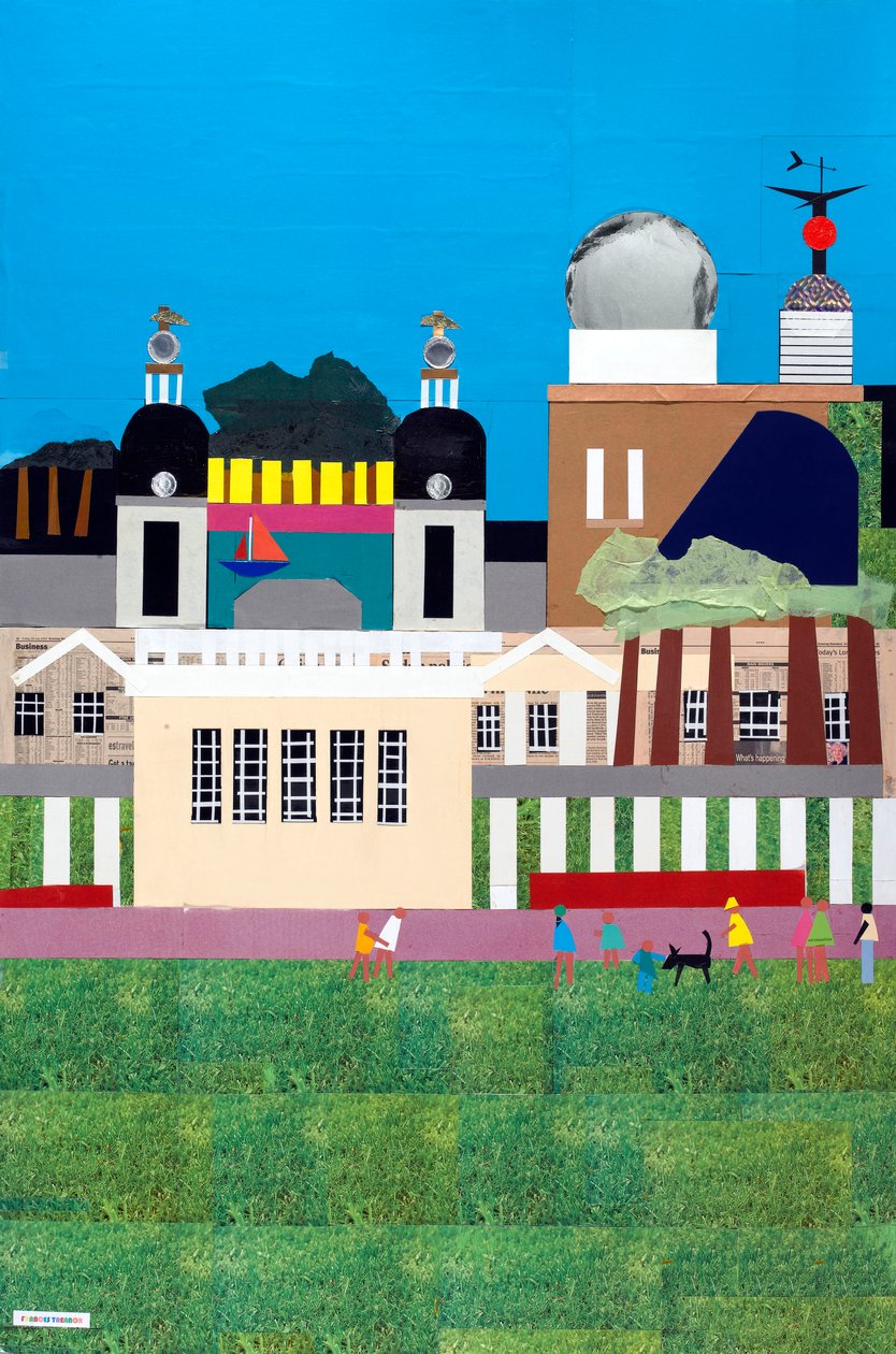 Greenwich Royal Park, 2009 (kolaż na papierze) autorstwa Frances Treanor