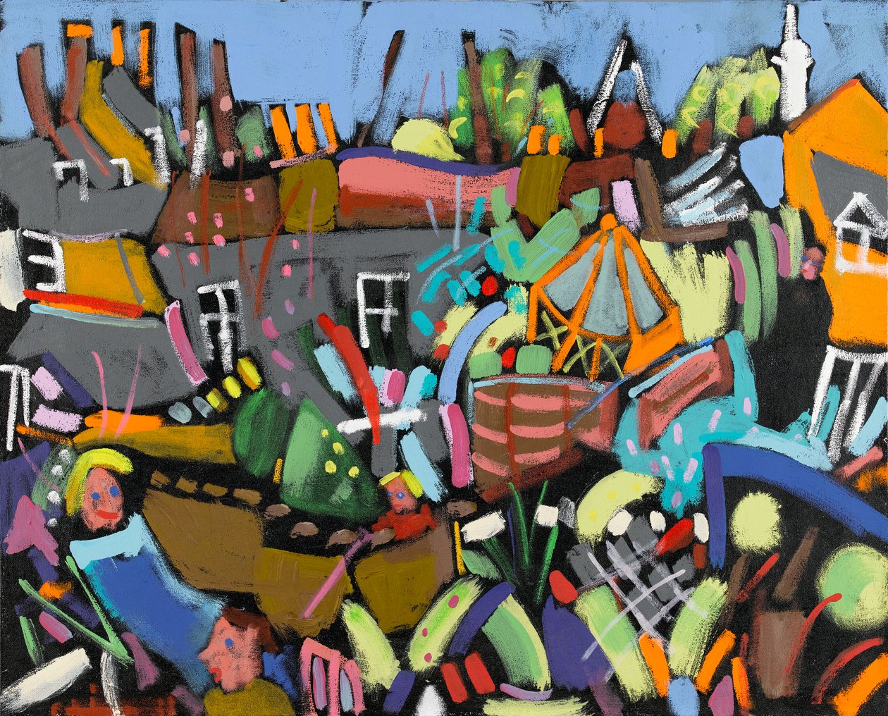 Judy au Jardin, 2010 (akryl na płótnie) autorstwa Frances Treanor