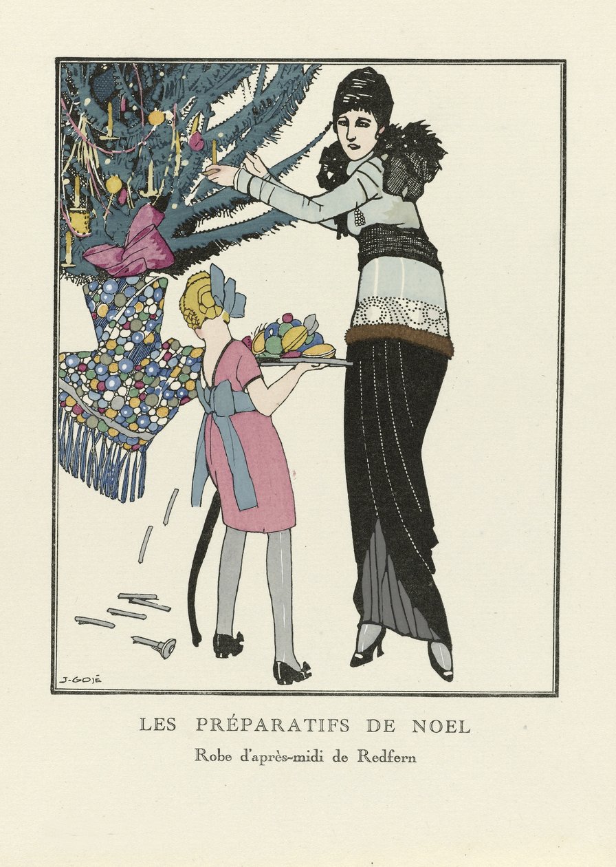 Przygotowania do Świąt Bożego Narodzenia, wyd. 1914 (druk szablonowy) autorstwa Francesc Xavier Gosé