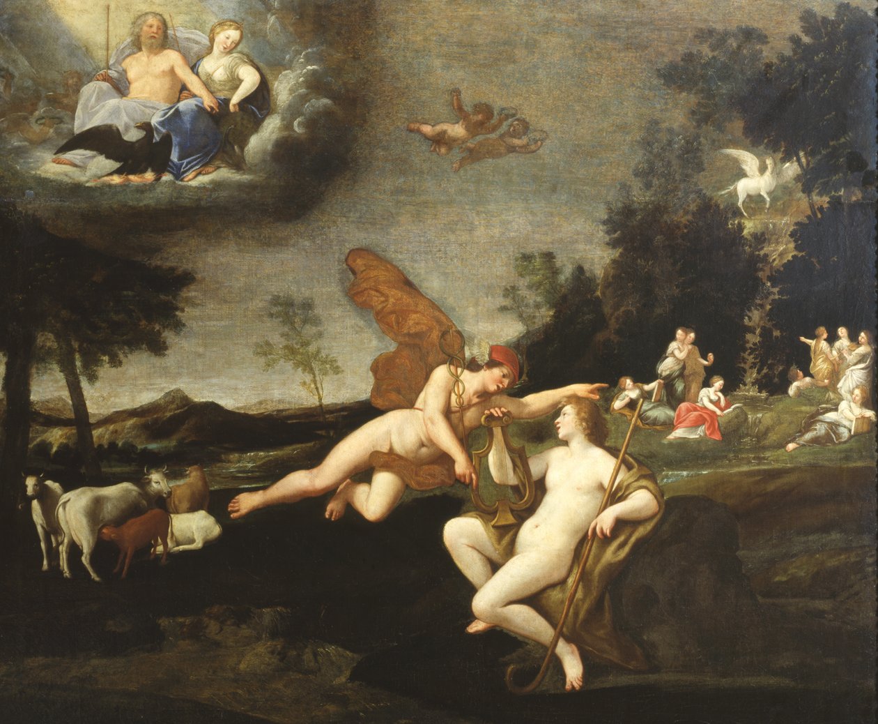 Merkury i Apollo autorstwa Francesco Albani