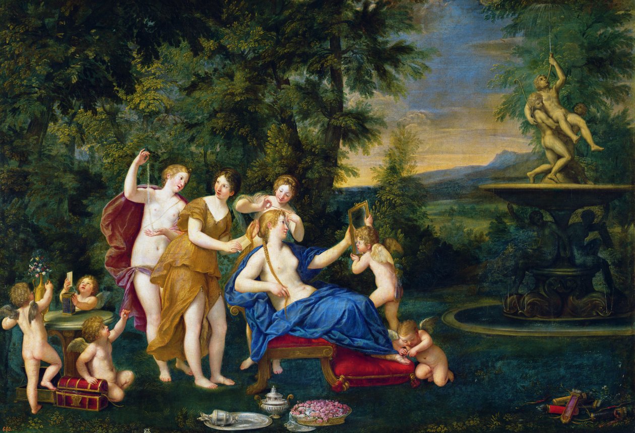 Wenus z udziałem nimf i amorków autorstwa Francesco Albani
