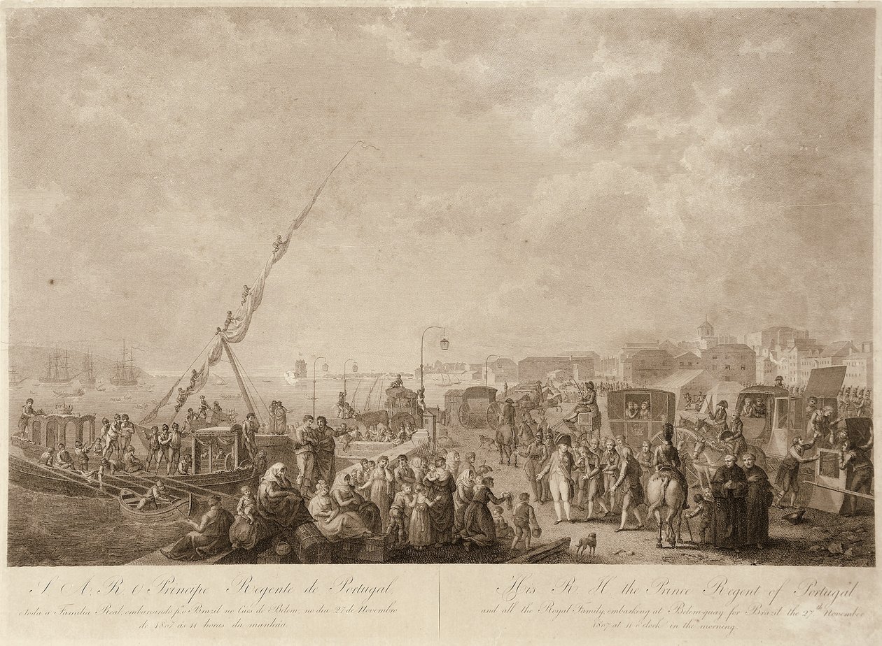 Jan VI zaokrętowany do Brazylii autorstwa Francesco Bartolozzi