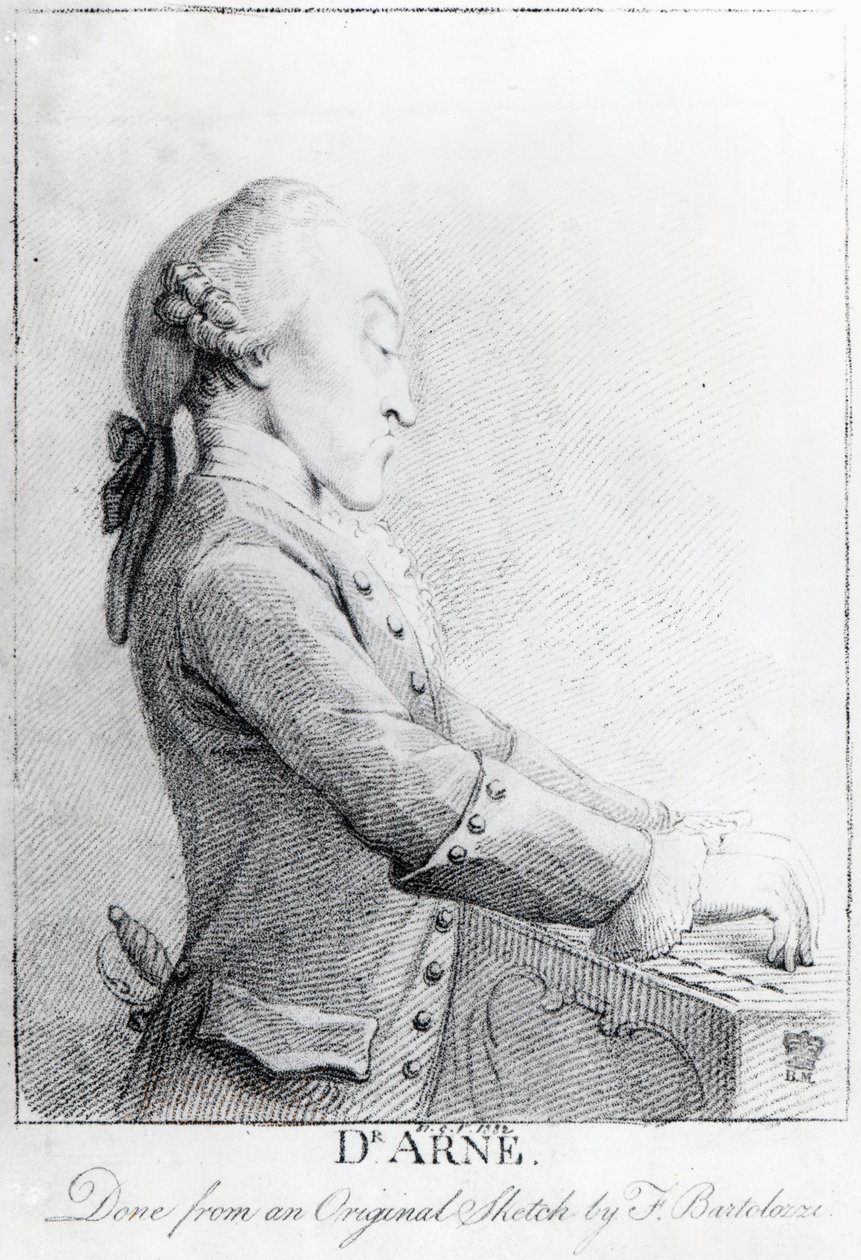 Thomas Augustine Arne autorstwa Francesco Bartolozzi