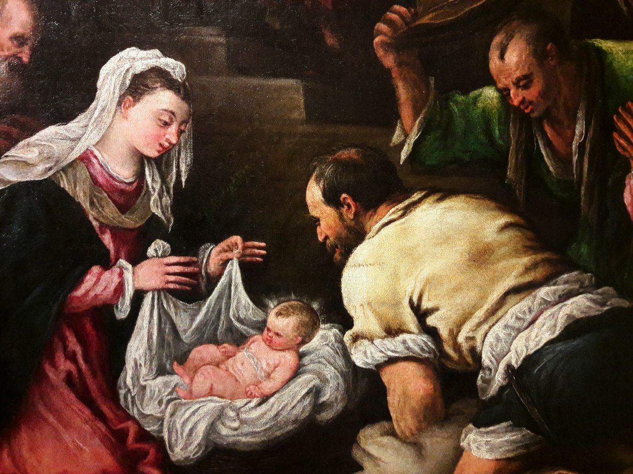 Adoracja pasterzy autorstwa Francesco Bassano the Younger