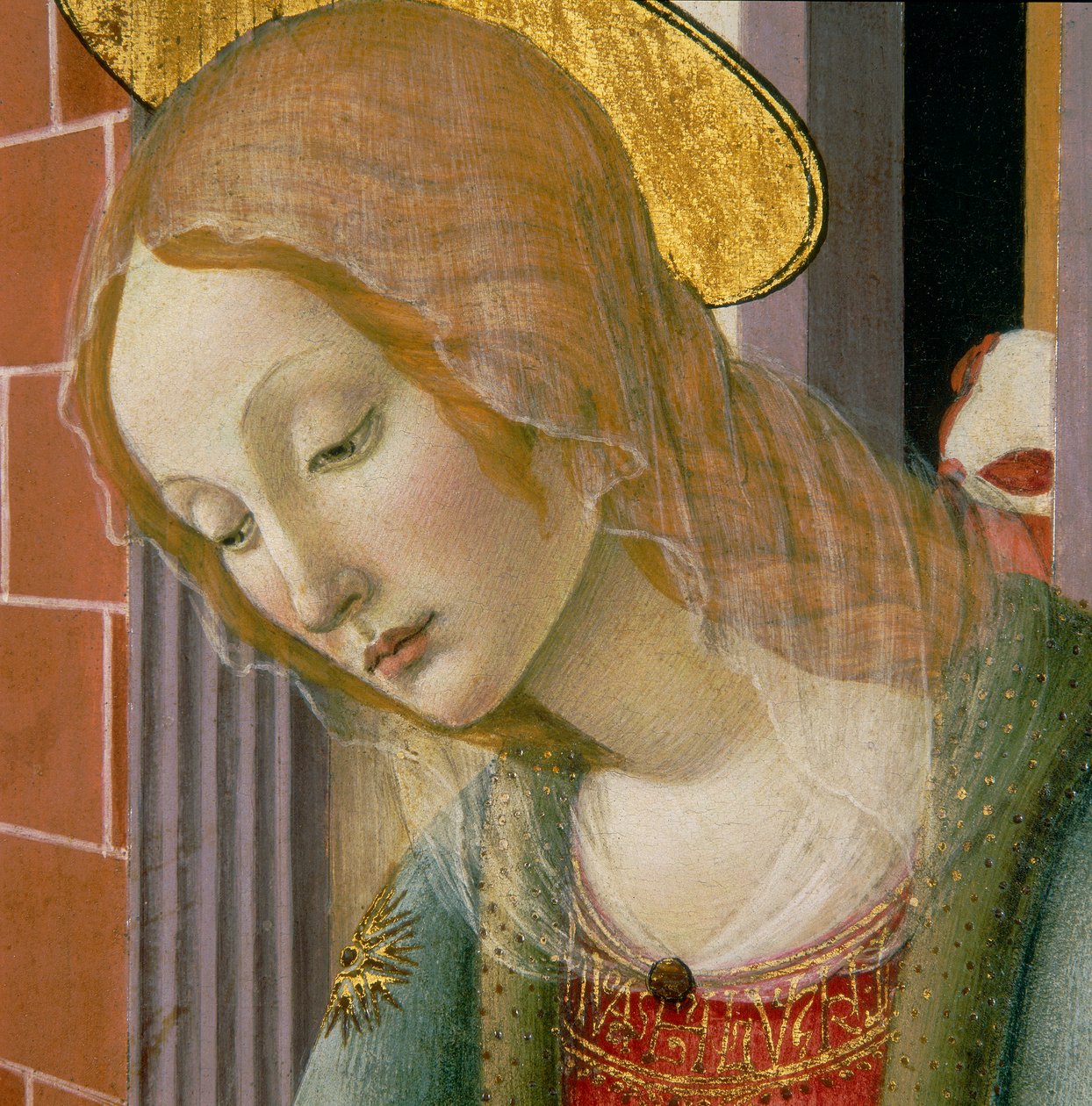 Twarz Dziewicy, szczegół autorstwa Francesco Botticini