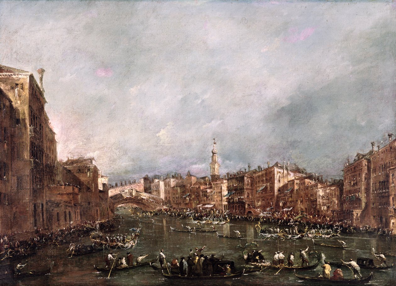 Regaty na Canale Grande w Wenecji autorstwa Francesco Guardi