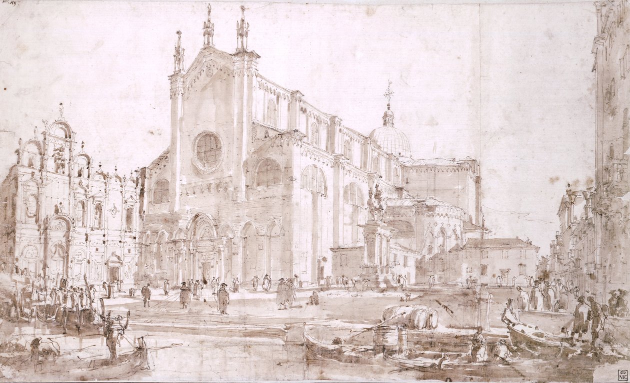 Campo San Zanipolo w Wenecji autorstwa Francesco Guardi