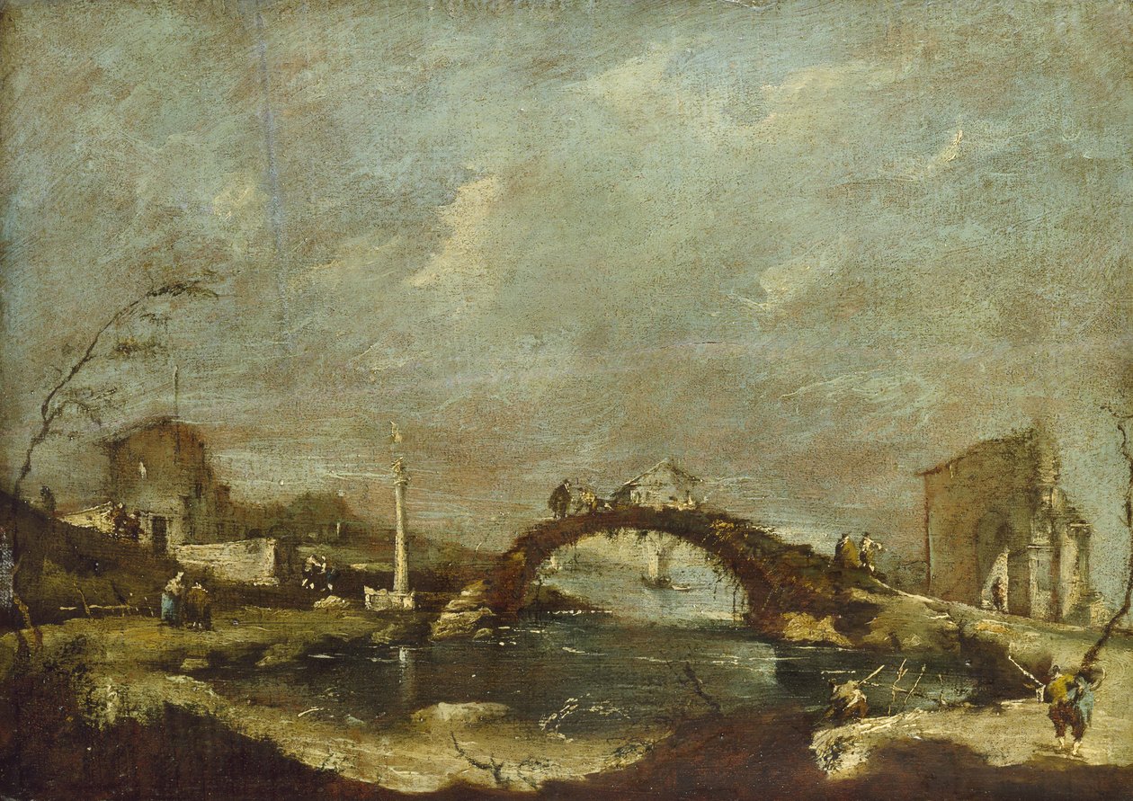 Krajobraz Capriccio autorstwa Francesco Guardi