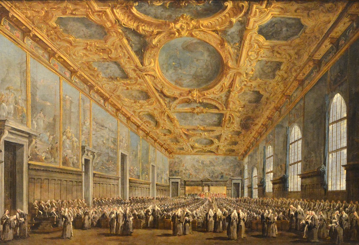 Doża Wenecji dziękuje Radzie Wyższej autorstwa Francesco Guardi